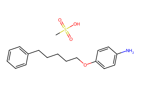 Aniline, p-(5-phenylpentyloxy)-, methanesulfonate 101865-16-1